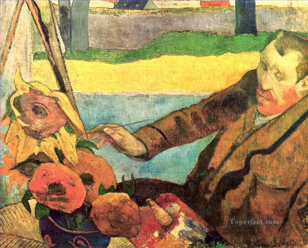 Van Gogh Painting Sunflowers Post Impressionism Primitivism Paul Gauguin Oil Paintings
